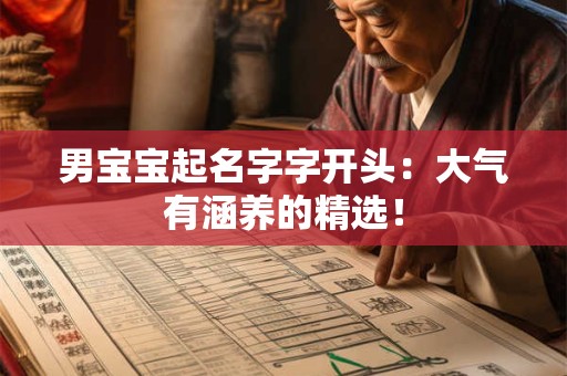 男宝宝起名字字开头：大气有涵养的精选！