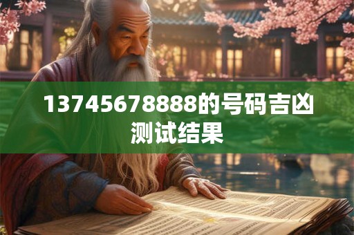 13745678888的号码吉凶测试结果