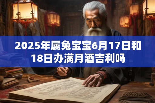 2025年属兔宝宝6月17日和18日办满月酒吉利吗
