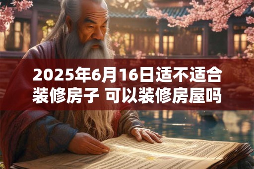 2025年6月16日适不适合装修房子 可以装修房屋吗