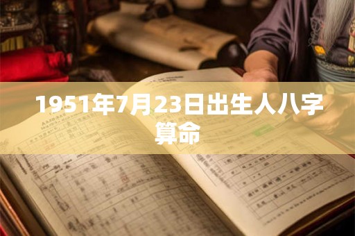 1951年7月23日出生人八字算命