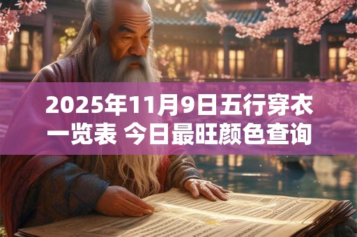 2025年11月9日五行穿衣一览表 今日最旺颜色查询