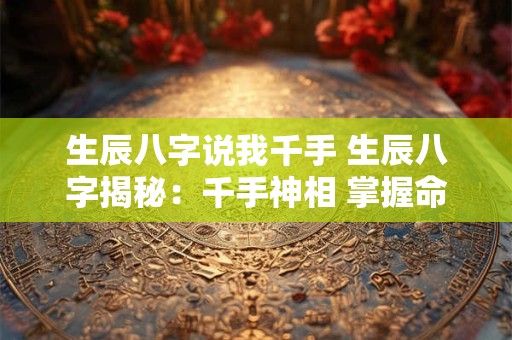 生辰八字说我千手 生辰八字揭秘：千手神相 掌握命运之谜！