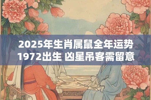 2025年生肖属鼠全年运势1972出生 凶星吊客需留意健康