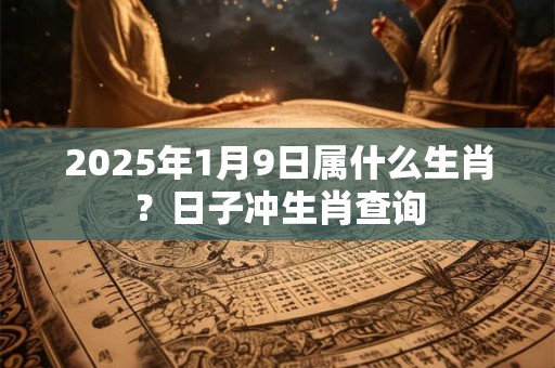 2025年1月9日属什么生肖？日子冲生肖查询