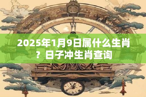 2025年1月9日属什么生肖？日子冲生肖查询