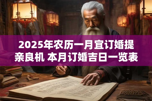 2025年农历一月宜订婚提亲良机 本月订婚吉日一览表