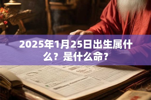 2025年1月25日出生属什么?是什么命? 2025年1月25日出生属什么?是什么命?