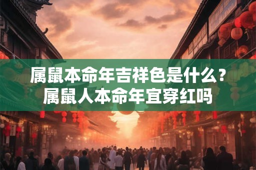 属鼠本命年吉祥色是什么？属鼠人本命年宜穿红吗