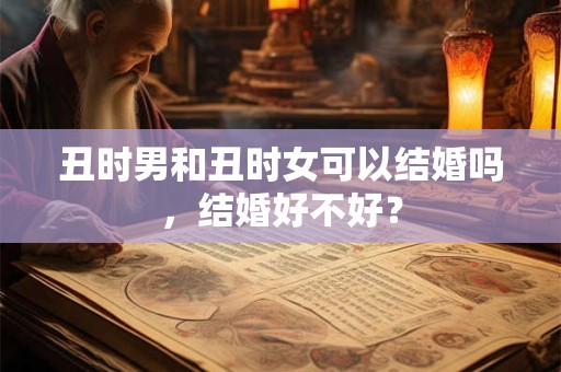 丑时男和丑时女可以结婚吗，结婚好不好？