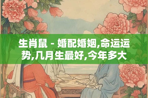 生肖鼠 - 婚配婚姻,命运运势,几月生最好,今年多大