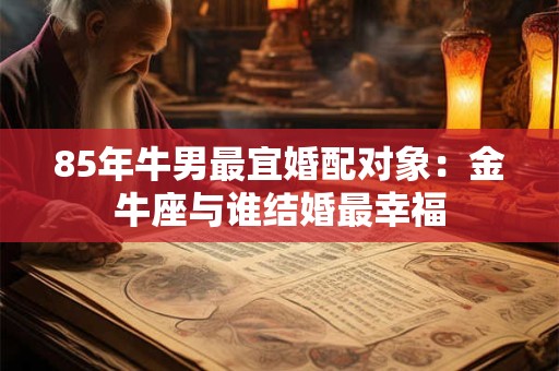 85年牛男最宜婚配对象：金牛座与谁结婚最幸福