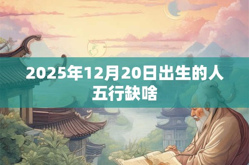 2026年12月20日出生的人五行缺啥