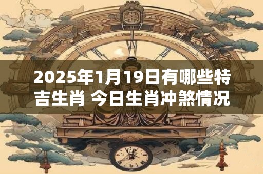 2025年1月19日有哪些特吉生肖 今日生肖冲煞情况