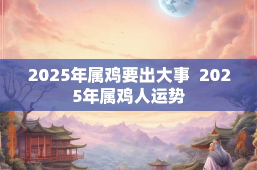 2025年属鸡要出大事  2025年属鸡人运势