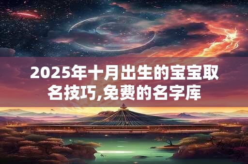 2025年十月出生的宝宝取名技巧,免费的名字库