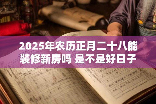 2025年农历正月二十八能装修新房吗 是不是好日子-择吉日网