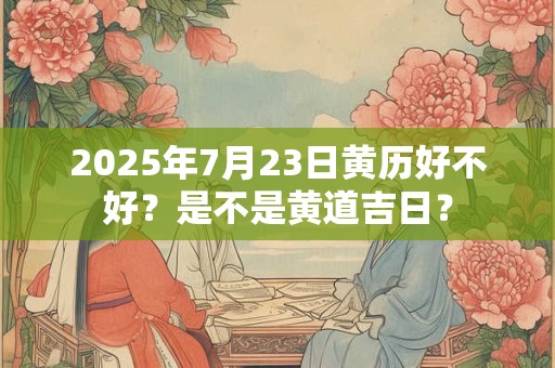 2025年7月23日黄历好不好？是不是黄道吉日？