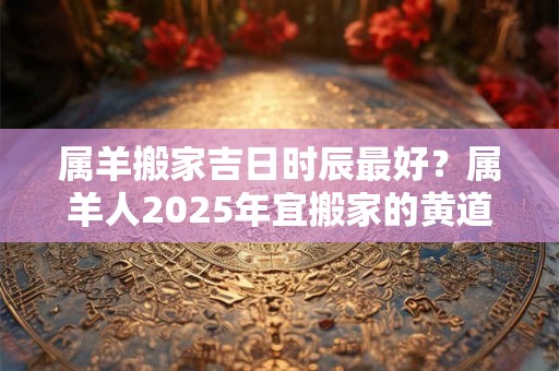 属羊搬家吉日时辰最好?属羊人2025年宜搬家的黄道吉日一览表 属羊搬家吉日时辰最好?属羊人2025年宜搬家的黄道吉日一览表