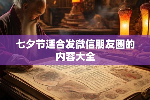七夕节适合发微信朋友圈的内容大全