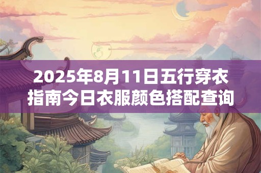 2025年8月11日五行穿衣指南今日衣服颜色搭配查询