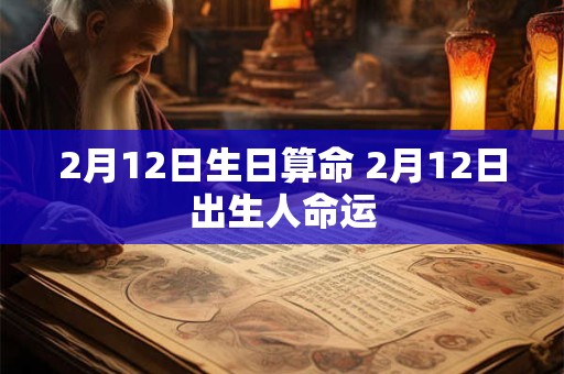2月12日生日算命 2月12日出生人命运
