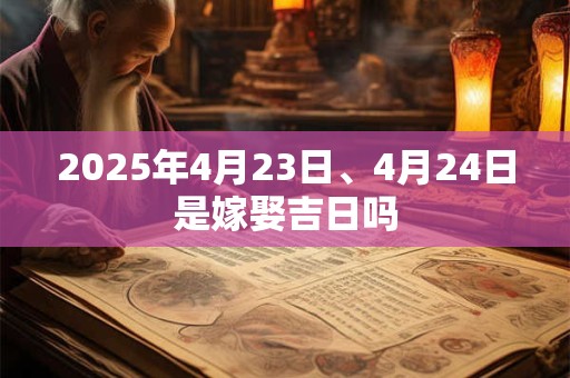 2026年4月23日、4月24日是嫁娶吉日吗 2026年4月23日、4月24日是嫁娶吉日吗