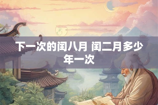 下一次的闰八月 闰二月多少年一次