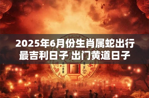 2025年6月份生肖属蛇出行最吉利日子 出门黄道日子