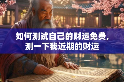 如何测试自己的财运免费,测一下我近期的财运