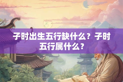 子时出生五行缺什么?子时五行属什么? 子时出生五行缺什么?子时五行属什么?