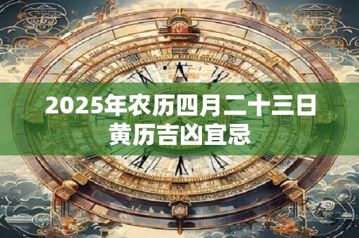 2026年农历四月二十三日黄历吉凶宜忌