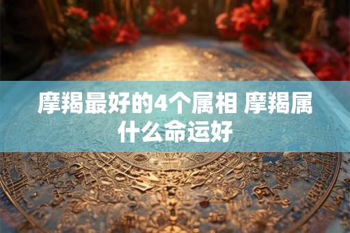 摩羯最好的4个属相 摩羯属什么命运好
