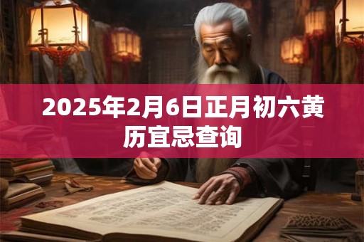 2025年2月6日正月初六黄历宜忌查询
