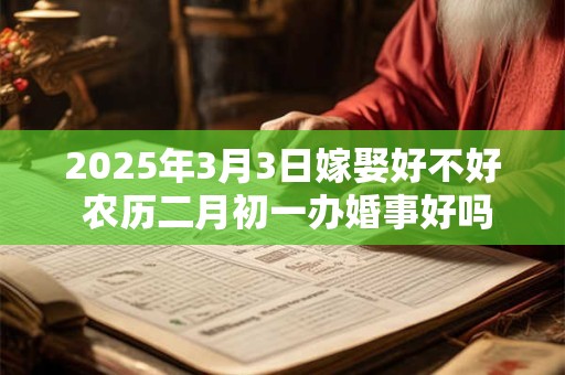 2025年3月3日嫁娶好不好 农历二月初一办婚事好吗