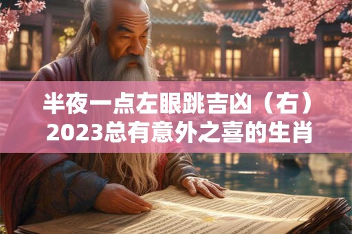 半夜一点左眼跳吉凶（右） 2023总有意外之喜的生肖