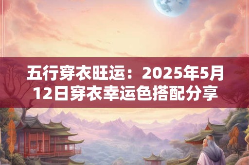 五行穿衣旺运：2025年5月12日穿衣幸运色搭配分享