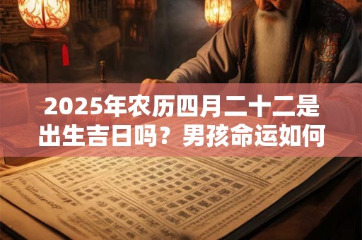 2025年农历四月二十二是出生吉日吗?男孩命运如何? 2025年农历四月二十二是出生吉日吗?男孩命运如何?