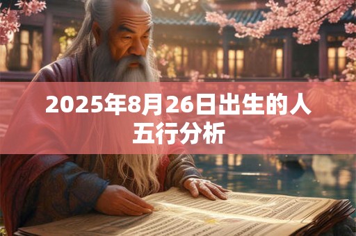 2026年8月26日出生的人五行分析
