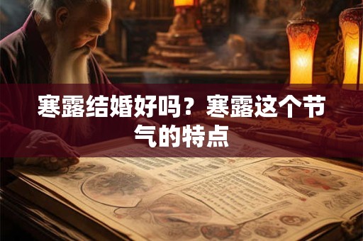 寒露结婚好吗？寒露这个节气的特点