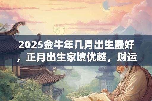 2025金牛年几月出生最好，正月出生家境优越，财运旺盛