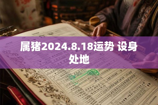 属猪2024.8.18运势 设身处地