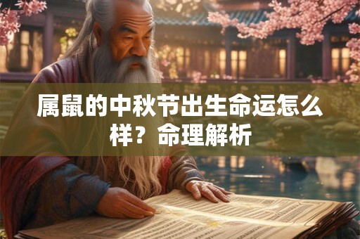属鼠的中秋节出生命运怎么样?命理解析 属鼠的中秋节出生命运怎么样?命理解析