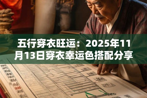 五行穿衣旺运：2025年11月13日穿衣幸运色搭配分享