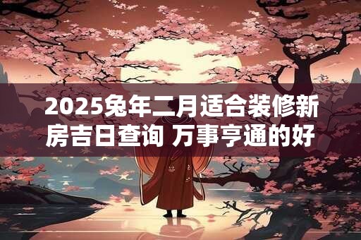 2025兔年二月适合装修新房吉日查询 万事亨通的好日子