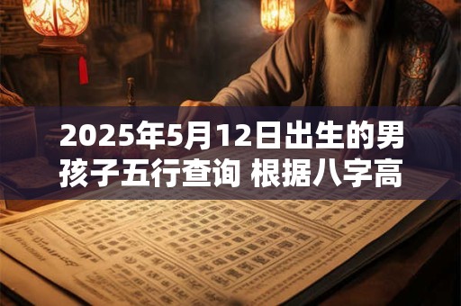 2025年5月12日出生的男孩子五行查询 根据八字高分起名