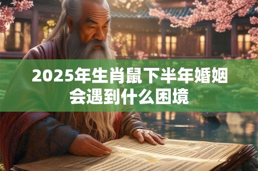 2025年生肖鼠下半年婚姻会遇到什么困境