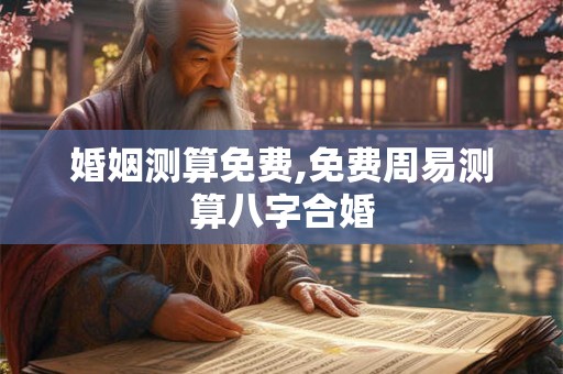 婚姻测算免费,免费周易测算八字合婚