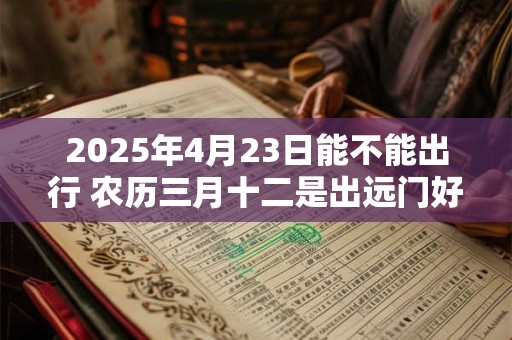 2025年4月23日能不能出行 农历三月十二是出远门好日子吗