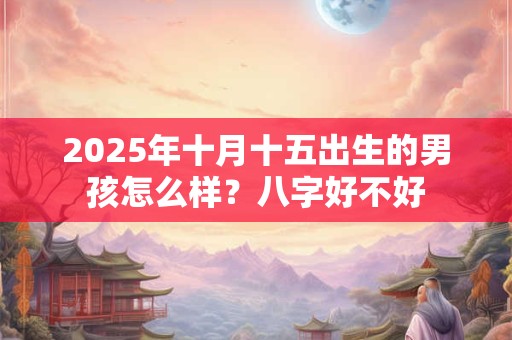 2025年十月十五出生的男孩怎么样?八字好不好 2025年十月十五出生的男孩怎么样?八字好不好